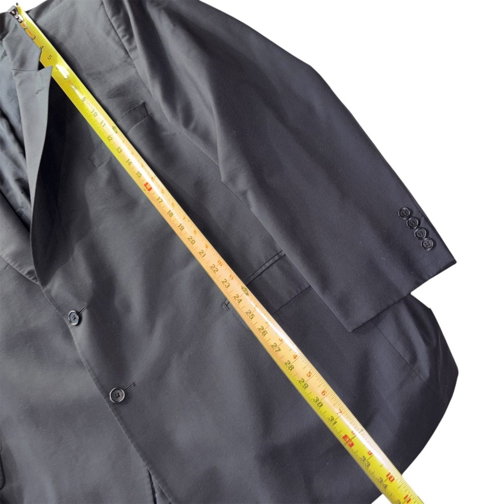 Zegna Cloth Saks Fifth Avenue 50R Black Wool Silk Sport Coat Made in Italy - Picture 2 of 10